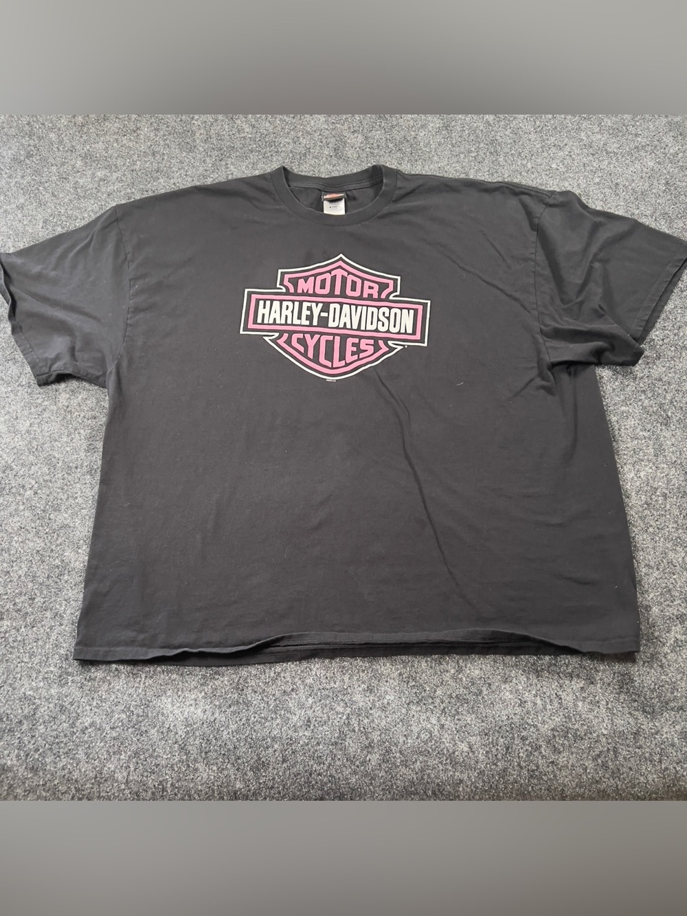 Harley Davidson 4XL Black Pink Logo Graphic Tee IndyWest Indiana